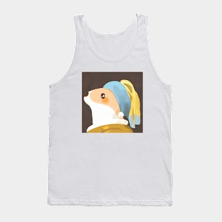 Corgi with a Pearl Earring Tank Top